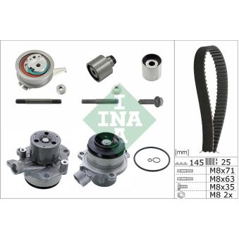Pompe à eau + kit de courroie de distribution INA [530 0699 32]