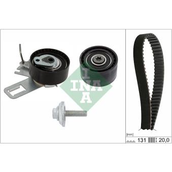 Kit de distribution INA 530 0760 10 pour RENAULT KANGOO BLUEHDI 110 - 110cv