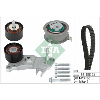 Kit de distribution INA 530 0762 10 pour VOLVO V60 2.0 D2 - 120cv