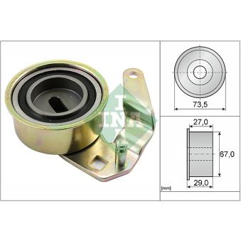 Poulie-tendeur, courroie crantée INA [531 0050 10]