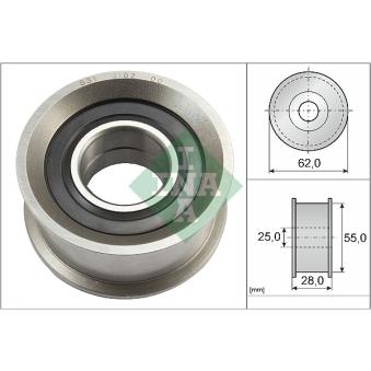 Poulie-tendeur, courroie crantée INA OEM 21051006124 Poulie-tendeur, courroie crantée INA OEM 21051006124