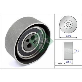 Poulie-tendeur, courroie crantée INA [531 0103 20]
