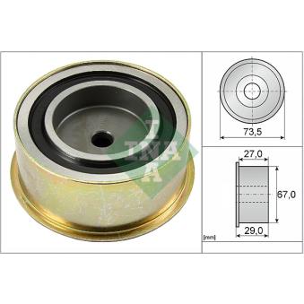 Poulie renvoi/transmission, courroie de distribution INA [532 0035 10]