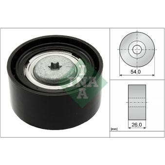 Poulie renvoi/transmission, courroie trapézoïdale à nervures INA [532 0672 10]