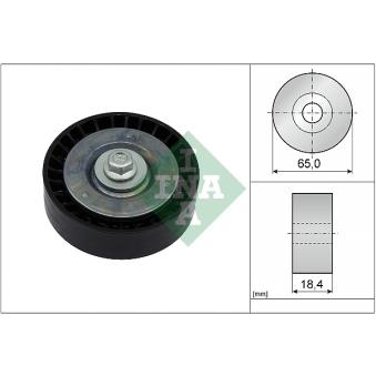 Poulie renvoi/transmission, courroie trapézoïdale à nervures INA 532 0913 10 pour AUDI A6 2.0 ST - 250cv
