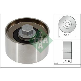 Poulie renvoi/transmission, courroie de distribution INA [532 0924 10]