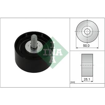 Poulie renvoi/transmission, courroie crantée INA 532 0927 10 pour VOLVO XC40 T3 - 150cv
