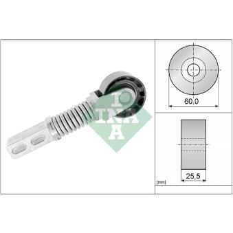 Tendeur, courroie trapézoïdale à nervures INA OEM 8200230958