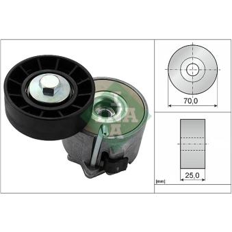 Tendeur, courroie trapézoïdale à nervures INA 534 0280 10 pour PEUGEOT BOXER 3.0 HDI 175 - 177cv