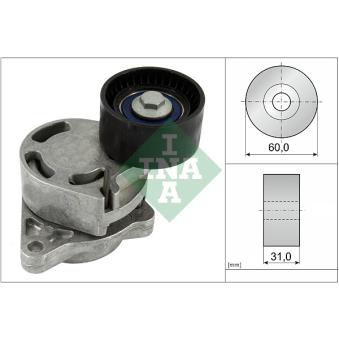 Tendeur, courroie trapézoïdale à nervures INA OEM 8200354507