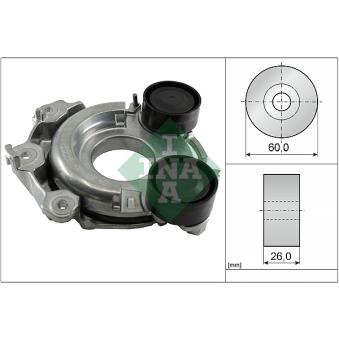 Tendeur de courroie, courroie trapézoïdale à nervures INA OEM PAK915980