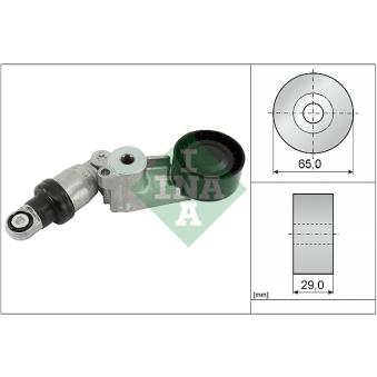 Tendeur de courroie, courroie trapézoïdale à nervures INA 534 0792 10 pour RENAULT R5 2,0 dCi 110 - 110cv