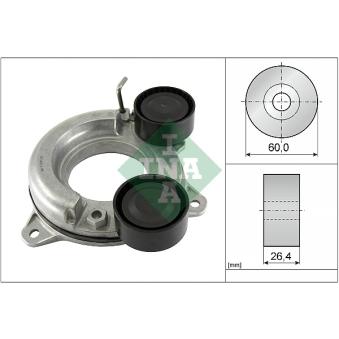 Tendeur de courroie, courroie trapézoïdale à nervures INA 534 0854 10 pour FIAT TALENTO TCe 140 - 140cv Tendeur de courroie, courroie trapézoïdale à nervures INA 534 0854 10 pour FIAT TALENTO TCe 140 - 140cv
