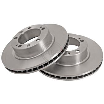 Jeu de 2 disques de frein avant A.B.S. 15822 pour PORSCHE 944 3.0 S2 - 211cv
