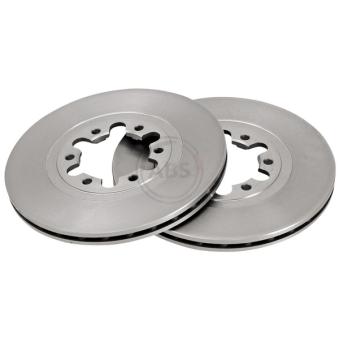 Jeu de 2 disques de frein avant A.B.S. 16070 pour OPEL KADETT E2000 - 97cv
