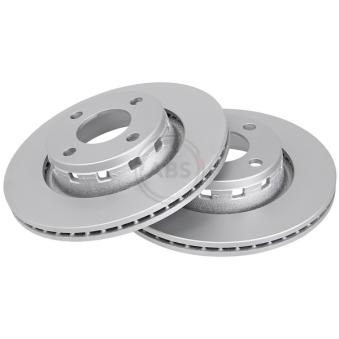 Jeu de 2 disques de frein avant A.B.S. 16202 pour CITROEN DS 2.3 E - 133cv