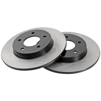 Jeu de 2 disques de frein arrière A.B.S. 16360 pour CITROEN C4 4.6 - 305cv