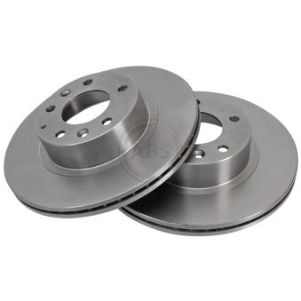Jeu de 2 disques de frein avant A.B.S. 16572 pour MAZDA RX Turbo - 200cv