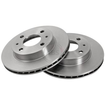 Jeu de 2 disques de frein avant A.B.S. 16595 pour NISSAN ALMERA 2.0 D - 75cv