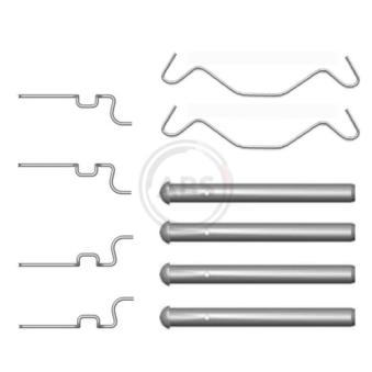 Kit d'accessoires, plaquette de frein à disque A.B.S. 1683Q pour SUZUKI KIZASHI 1.6 VVT-i - 110cv