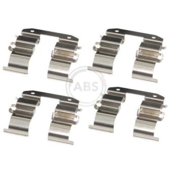 Kit d'accessoires, plaquette de frein à disque A.B.S. 1734Q pour AUDI A8 1.5 CRDi - 110cv