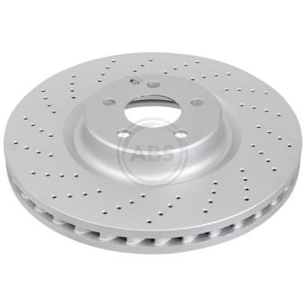 Jeu de 2 disques de frein avant A.B.S. 17537 pour FIAT 850 E 55 AMG Kompressor - 476cv