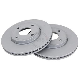 Jeu de 2 disques de frein avant A.B.S. 18617 pour FORD FIESTA 1.1 - 86cv