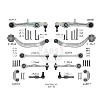 Kit de réparation, bras triangulaire A.B.S. [219901]