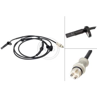 Capteur, vitesse de roue A.B.S. 31601 pour FIAT PUNTO 1.9 DS 60 - 60cv