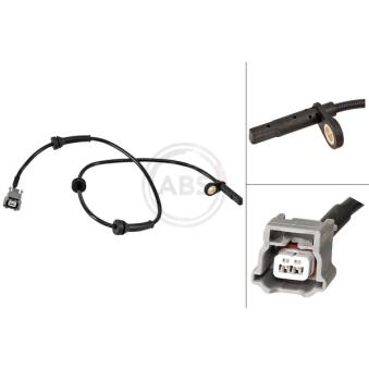 Capteur, vitesse de roue A.B.S. 31639 pour NISSAN X-TRAIL 1.7 dCi - 163cv