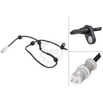 Capteur, vitesse de roue A.B.S. 31666 pour FIAT PALIO 1.2 - 60cv