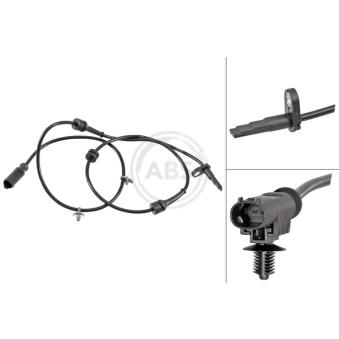 Capteur, vitesse de roue A.B.S. 31800 pour PORSCHE BOXSTER 1.6 16V - 110cv