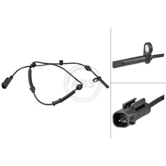 Capteur, vitesse de roue A.B.S. 31825 pour JEEP CHEROKEE 2.2 CRD - 200cv