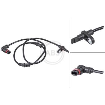 Capteur, vitesse de roue A.B.S. 31829 pour FIAT PANDA E 300 4-matic - 252cv