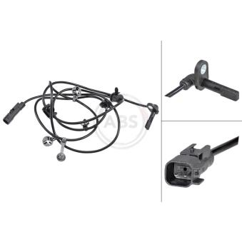 Capteur, vitesse de roue A.B.S. 31871 pour CITROEN XM 2.0 CDTi 4x4 - 163cv