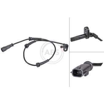 Capteur, vitesse de roue A.B.S. 31959 pour AUDI 80 1.5 dCi - 110cv