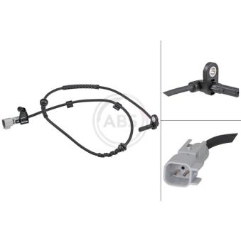 Capteur, vitesse de roue A.B.S. 32072 pour CHEVROLET AVEO 1.4 - 101cv