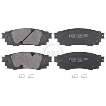 Jeu de 4 plaquettes de frein arrière A.B.S. 35135 pour TOYOTA CAMRY 2.5 Hybrid - 178cv