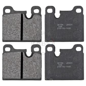 Jeu de 4 plaquettes de frein arrière A.B.S. OEM 60740848