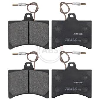 Jeu de 4 plaquettes de frein avant A.B.S. 36144 pour CITROEN C1 0.9 - 45cv
