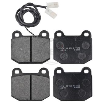 Jeu de 4 plaquettes de frein avant A.B.S. 36171 pour MAZDA TRIBUTE 2.4 TD - 110cv