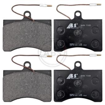 Jeu de 4 plaquettes de frein avant A.B.S. 36456 pour HONDA JAZZ 2.0 - 88cv