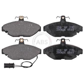 Jeu de 4 plaquettes de frein avant A.B.S. 36513 pour ROVER MAESTRO 2.0 D - 60cv