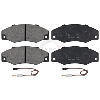 Jeu de 4 plaquettes de frein avant A.B.S. 36577 pour SUZUKI CELERIO 2.2 - 110cv