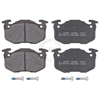 Jeu de 4 plaquettes de frein arrière A.B.S. [36580]