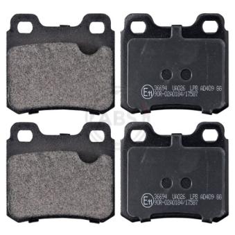Jeu de 4 plaquettes de frein arrière A.B.S. 36694 pour OPEL VECTRA 2.0 i 4x4 CAT - 116cv