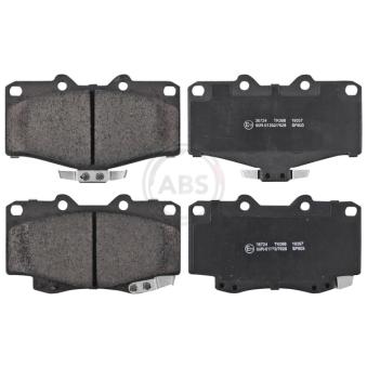 Jeu de 4 plaquettes de frein avant A.B.S. 36724 pour TOYOTA HILUX 2.4 D - 83cv