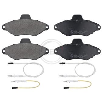 Jeu de 4 plaquettes de frein avant A.B.S. [36836]