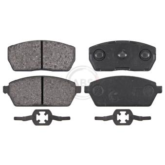 Jeu de 4 plaquettes de frein avant A.B.S. [37096]