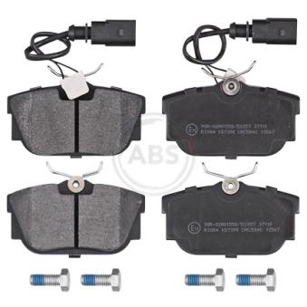 Jeu de 4 plaquettes de frein arrière A.B.S. 37110 pour VOLKSWAGEN SHARAN 2.8 V6 24V - 204cv